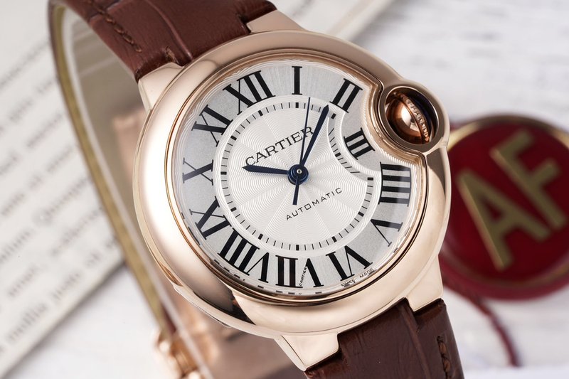 까르띠에 발롱블루 33mm 스테인리스 스틸 시계 001-187726