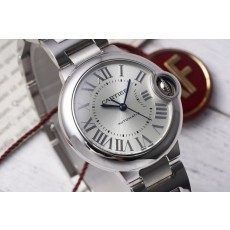 까르띠에 발롱블루 33mm 스테인리스 스틸 시계 001-187730