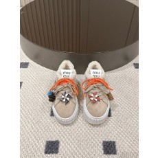 MIUMIU 리얼 퍼 스웨이드 플랫폼 슈즈 001-188393