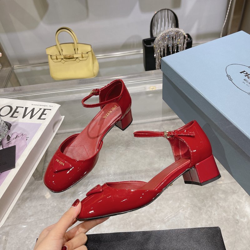 프라다 에나멜 메리젠 샌들 001-188717