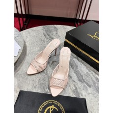 메쉬 풀 다이아몬드 하이힐 슬리퍼 001-188941