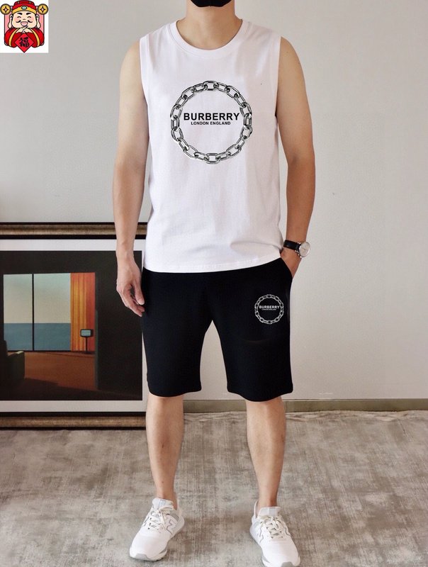 버버리 여름 남성 민소매 반바지 세트 001-189080