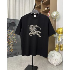버버리 전사 로고 벨벳 반팔 티셔츠 001-189170