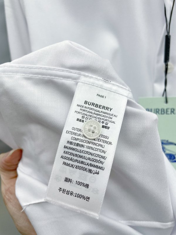 버버리 심플 엠블로더리 롱슬리브 셔츠 001-189193