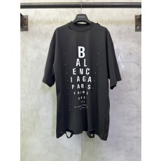 발렌시아가 시력표 프린트 데스트로이드 반팔 티셔츠 001-189381