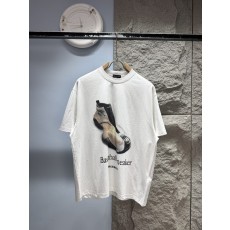발렌시아가 농구화 프린트 반팔 티셔츠 001-189387