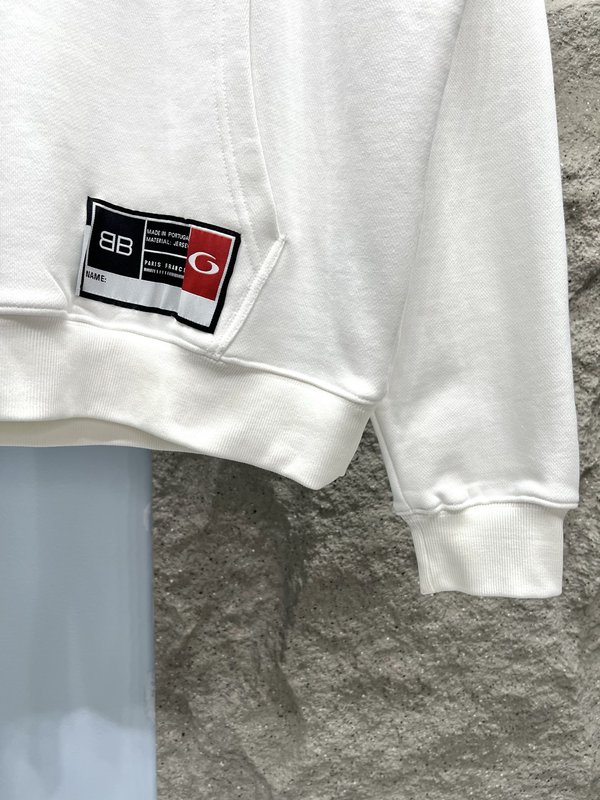 발렌시아가 01 프린팅 후드 티셔츠 001-189455