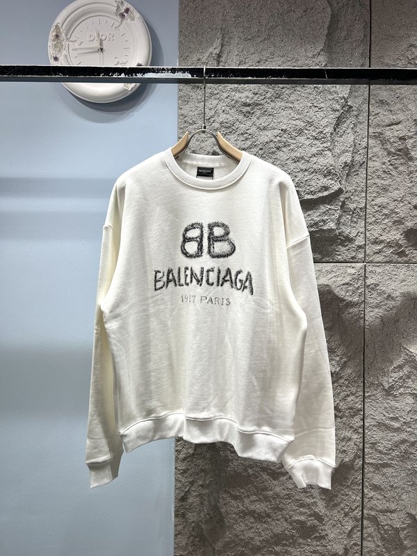 발렌시아가 수묵 프린트 라운드넥 스웨트셔츠 001-189478