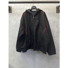 발렌시아가 블랙 레드 양면 착용 지퍼 자켓 001-189481