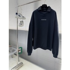 발렌시아가 가짜 두 조각 칼라 라운드 넥 스웨트셔츠 001-189488