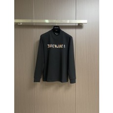 발렌시아가 자수 로고 반목 니트 티셔츠 001-189495