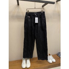 발렌시아가 워싱 빈티지 홀 스트레이트 핏 데님 팬츠 001-189501