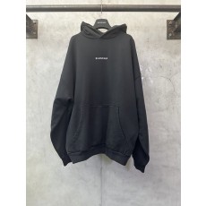발렌시아가 로고 자수 후드 티셔츠 001-189503
