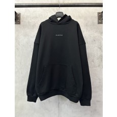 발렌시아가 전면 후면 라인스톤 후드 티셔츠 001-189504