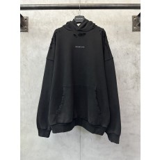 발렌시아가 워싱 홀로그램 후드 티셔츠 001-189505