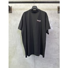 발렌시아가 클래식 콜라 웨이브 로고 자수 반팔 티셔츠 001-189519