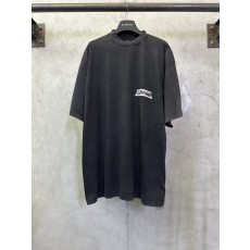 발렌시아가 로고 자수 반팔 티셔츠 001-189523
