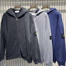 스톤아일랜드 빈티지 워싱 기모 후드 집업 001-189596