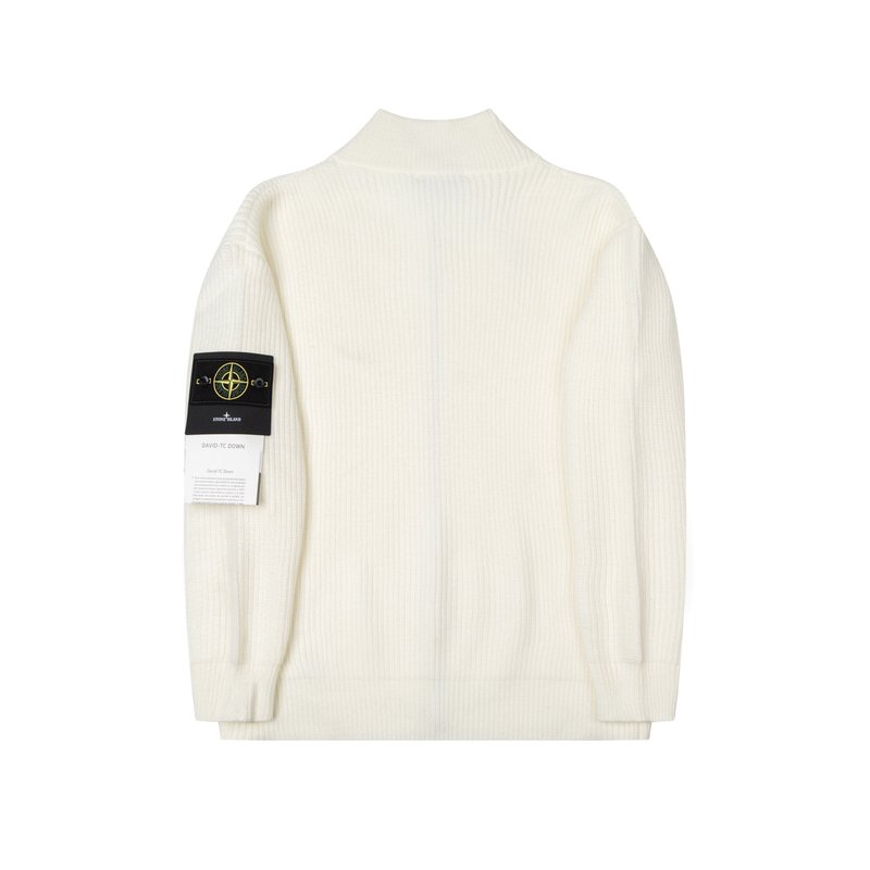 스톤아일랜드 두꺼운 지퍼 니트 카디건 재킷 001-189602