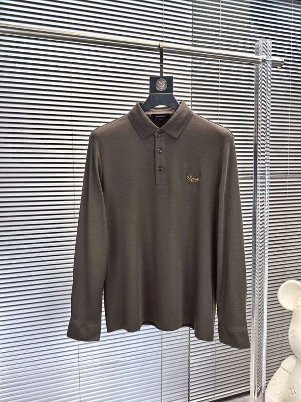 제냐 남성 긴팔 칼라 티셔츠 001-189796