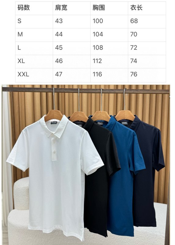 제니아 실크 혼방 반팔 폴로 셔츠 001-189822