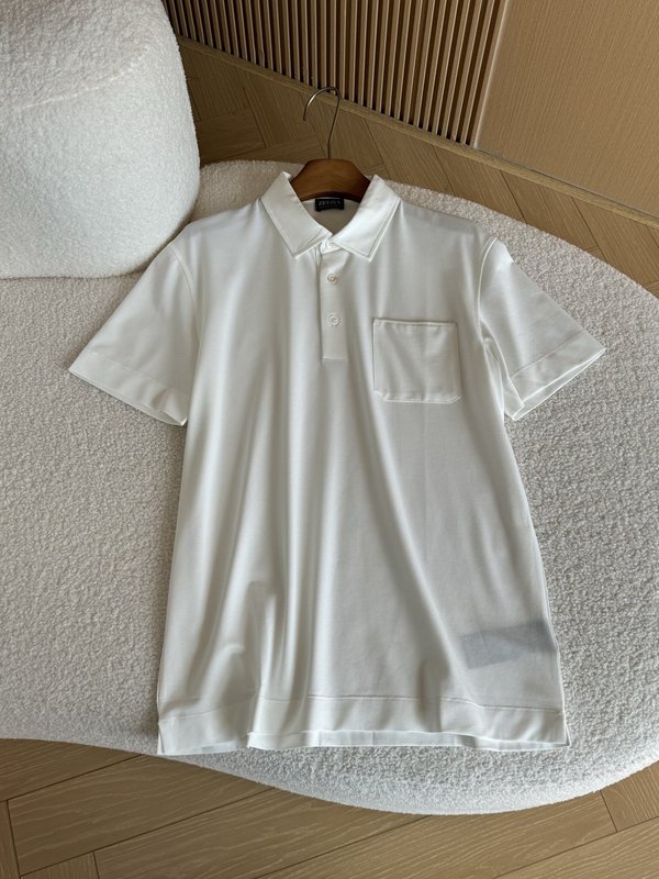 제니아 실크 혼방 반팔 폴로 셔츠 001-189826