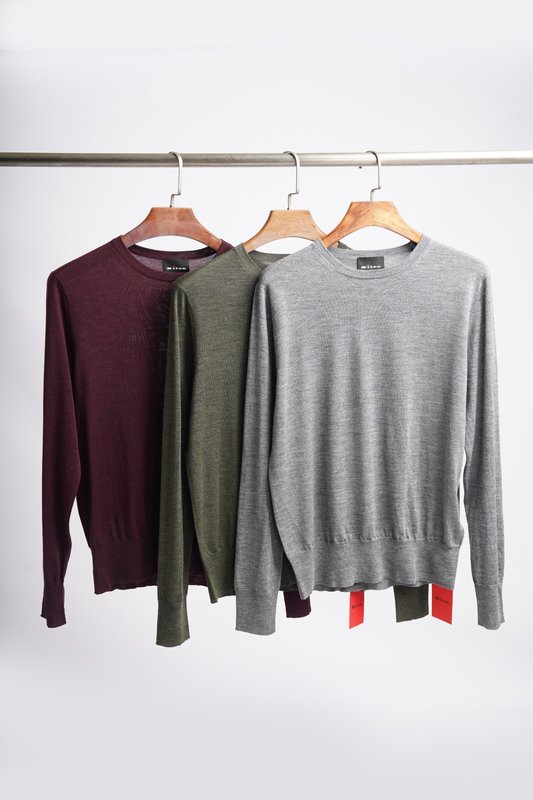 Kiton 남성 울 라운드 니트 001-189862