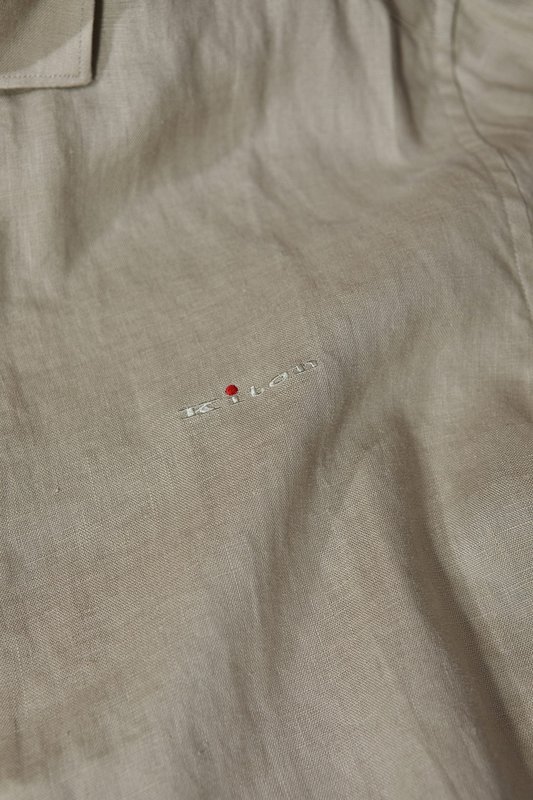 Kiton 자수 포인트 리넨 긴팔 셔츠 001-189866