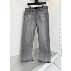 Kiton 남성 그레이 워싱 슬림 진 001-189879