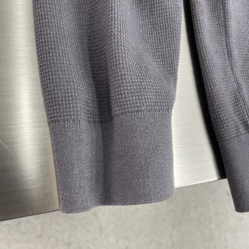 Kiton 3 단 버튼 칼라 니트 긴팔 스웨터 001-189888