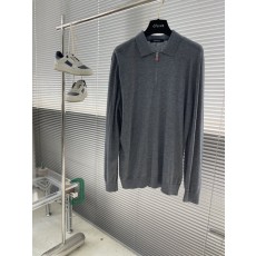 하프 지퍼 칼라 메리노 울 니트 스웨터 001-189893