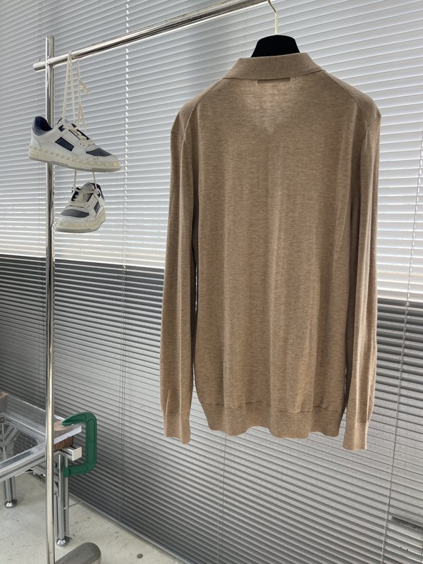 하프 지퍼 칼라 메리노 울 니트 스웨터 001-189894