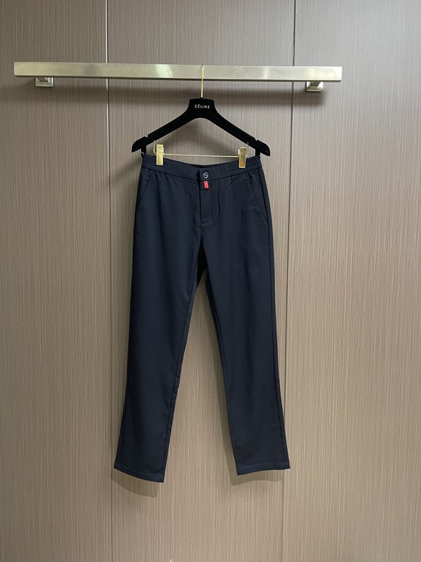 Kiton 빈티지 캐주얼 정장 바지 남성 슬림 핏 001-189899