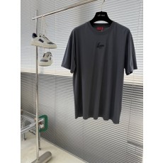 남성 광택 면 라운드 티셔츠 001-189908