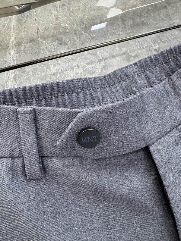 Kiton 남성 자수 로고 심플 캐주얼 정장 바지 001-189916