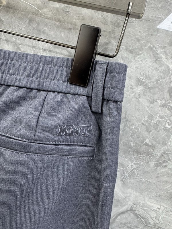 Kiton 남성 자수 로고 심플 캐주얼 정장 바지 001-189916