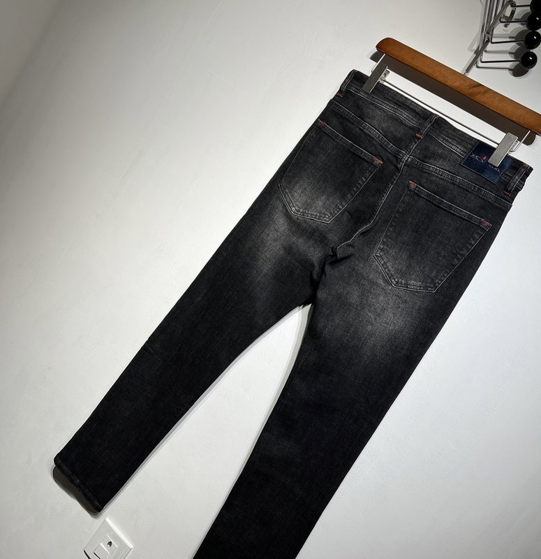 Kiton 미니멀 스타일 신축성 슬림 진 001-189928