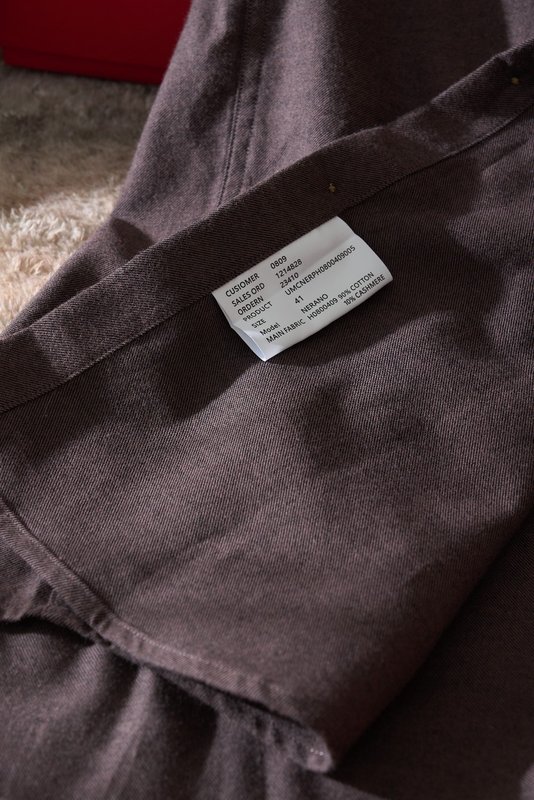 Kiton 남성 두꺼운 벨벳 셔츠 001-189938