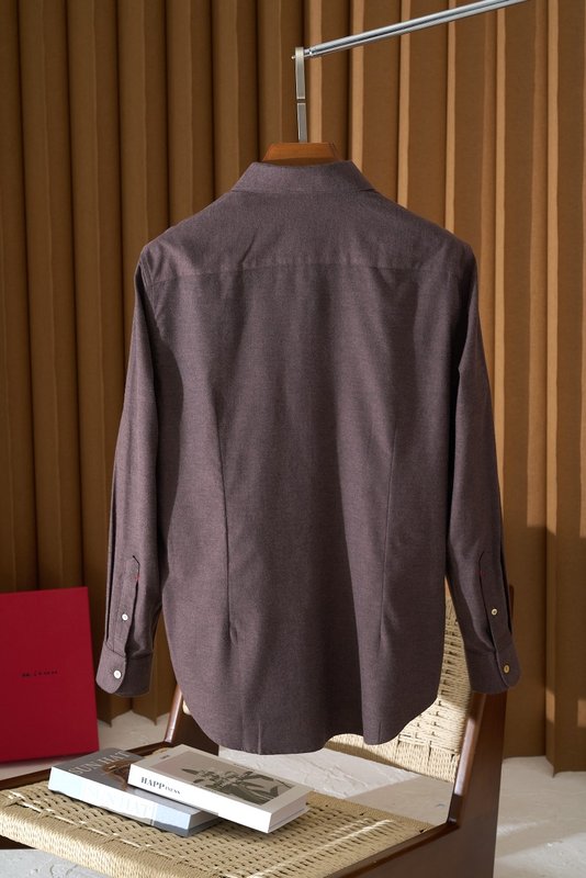 Kiton 남성 두꺼운 벨벳 셔츠 001-189938