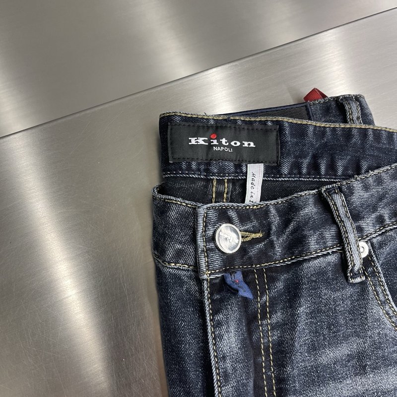 Kiton 봄여름 신상 스트레치 슬림 데님 팬츠 001-189945