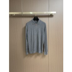 하프 지퍼 칼라 메리노 울 니트 스웨터 001-189969