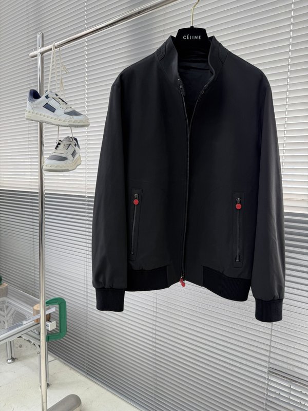 Kiton 가을 겨울 패션 스탠드 칼라 자켓 001-189993