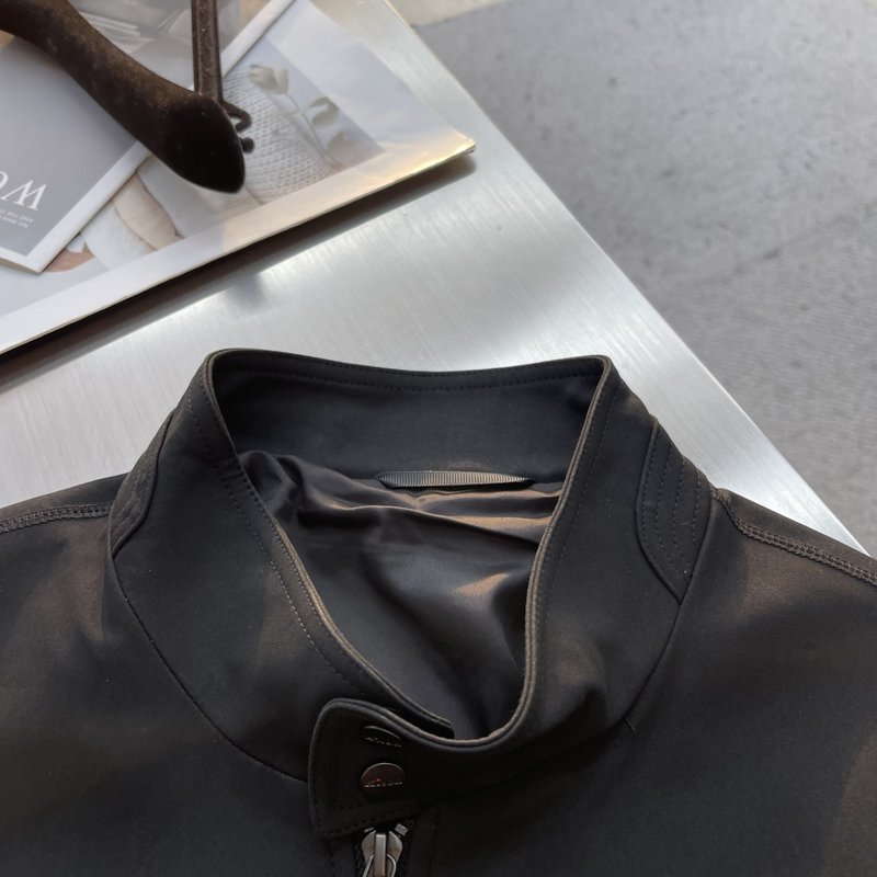 Kiton 가을 겨울 패션 스탠드 칼라 자켓 001-189993