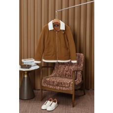 Kiton 남성 울 혼방 캐시미어 셔츠 칼라 패딩 자켓 001-189995