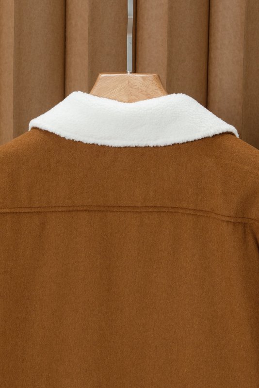 Kiton 남성 울 혼방 캐시미어 셔츠 칼라 패딩 자켓 001-189995