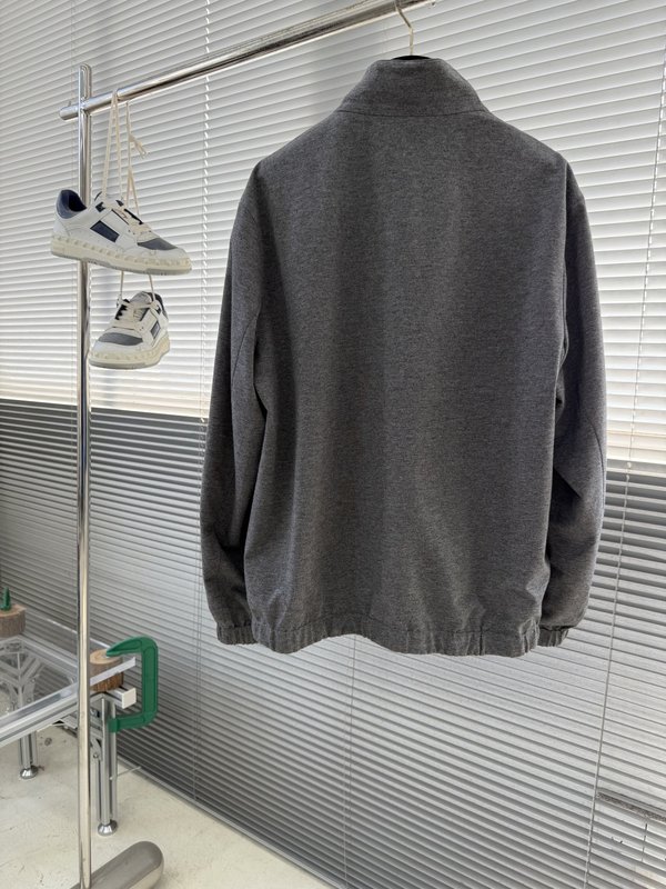 키톤 지퍼 양면 착용 스탠드 칼라 재킷 001-190001