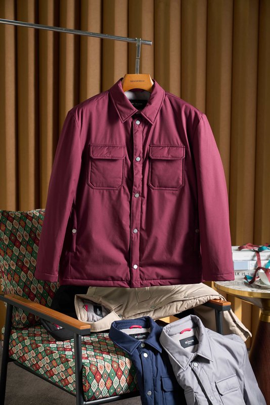 Kiton 남성용 경량 보온 패딩 재킷 001-190003