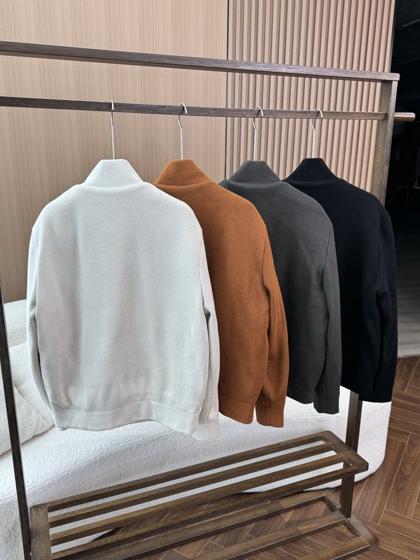 Kiton 남성용 가을 겨울 비즈니스 캐주얼 니트 패딩 001-190007