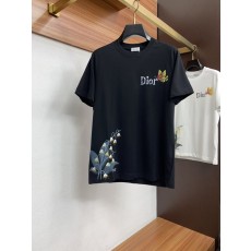 루이비통 남성 순면 핸드페인팅 로고 라운드넥 반팔 티셔 001-190028