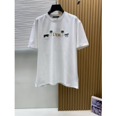 루이비통 남성 코튼 라운드넥 반팔 티셔츠 001-190048